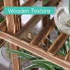 6 Tier Wood Plant Stand Vertical Carbonized Multiple Holder Indoor Outdoor Patio 6