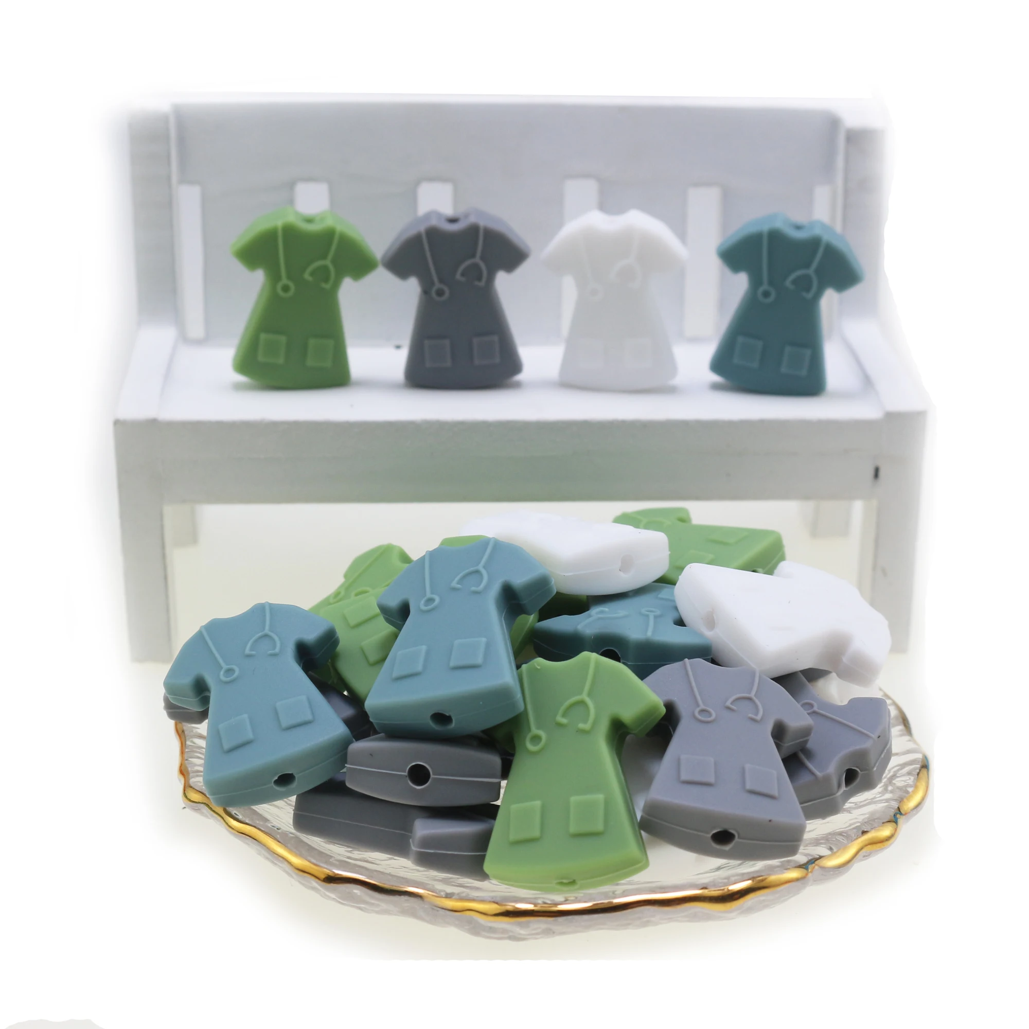 

10 шт., силиконовые браслеты для прорезывания зубов