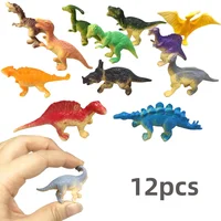 Jurassic World 8/12PCS Dinosaur Figure Set Tyrannosaurus Rex Simulation Soft Rubber Toys for Children Small Packaged Gift Idea 1