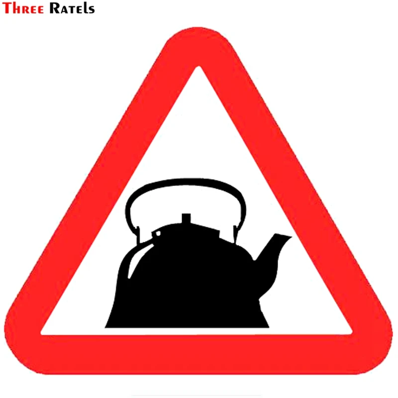 Three Ratels TZ-991#15*16.8cm 1-4 Pieces Car Sticker Teapot Is Driving Funny Colorful Auto Stickers