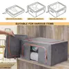 Foldable Leather Clothes Storage Organizer Large Capacity Quilt Blanket Toys Closet Organizer Wardrobe Organizer Boxes Supplies 4