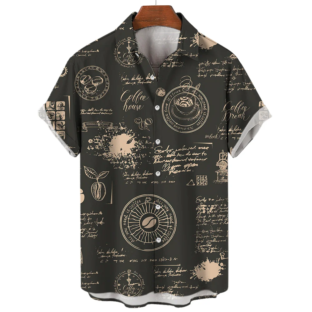 Men's Short Sleeve Casual Shirt Summer Nautical Graphic 3D Print Beach Shirt