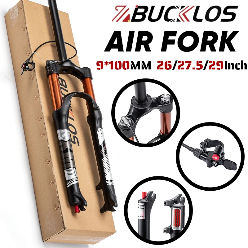 BUCKLOS MTB Air Suspension Fork 120mm Travel
