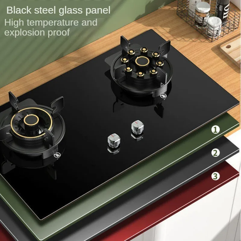 Fierce Fire Double Stove Desktop embedded Reversible furnace head Bottled liquefied gas pipeline natural gas Timing furnace 5