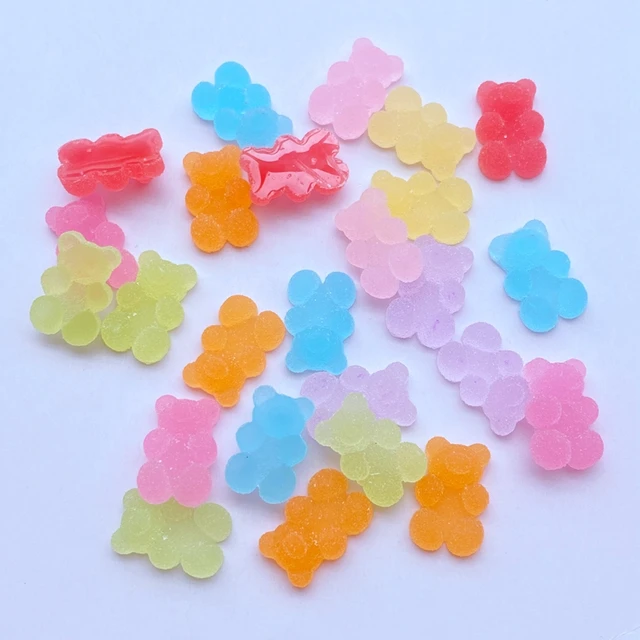 20 db Aranyos Mini Rugalmas Medve Lapos Hátsó Gyanta Kabochonok Scrapbooking Barkács Ékszer Kézműves Dekorációs Kiegészítők - Image 3