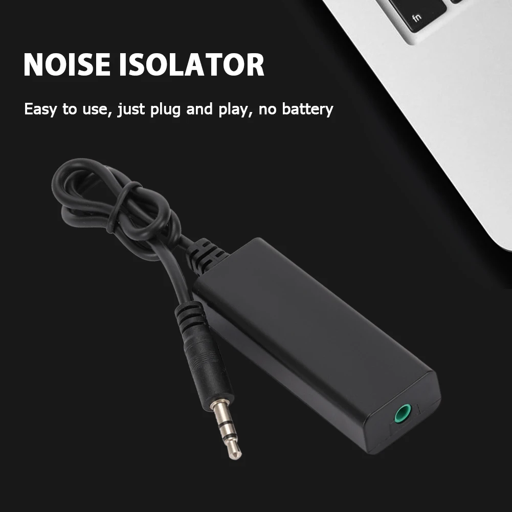 Noise Cancelling Reducer Filter Clear Sound Plug and Play for Car Audio Home Stereo System Ground Loop Noise Isolator