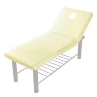 Drap de lit de massage professionnel avec trou, housse de lit de spa respirante pour salon de beauté, housse de lit ajustée élastique pour physiothérapie 5