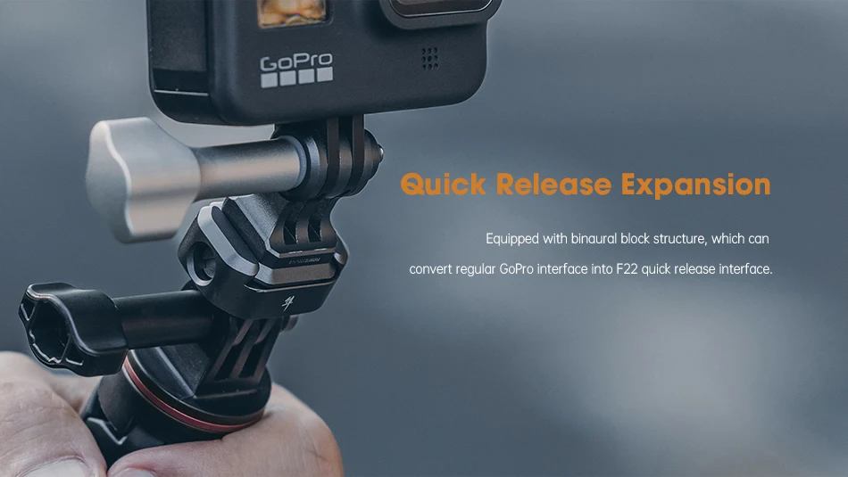 F22 Clamp Quick Release Plate Quick Release Base Ball Head for Gopro Cameras