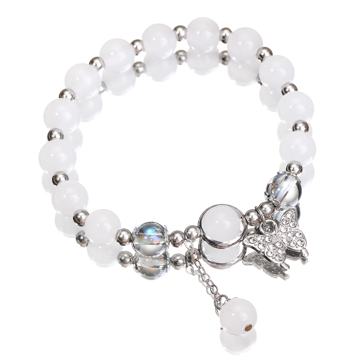 Elegant Butterfly Beaded Bracelet - Charming Jewelry Gift