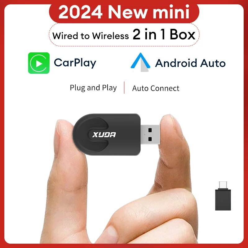  XUDA NEW Wireless CarPlay Android Auto Wireless Adapter Smart Mini Box Plug And Play WiFi Fast Connect Universal For Nissan 