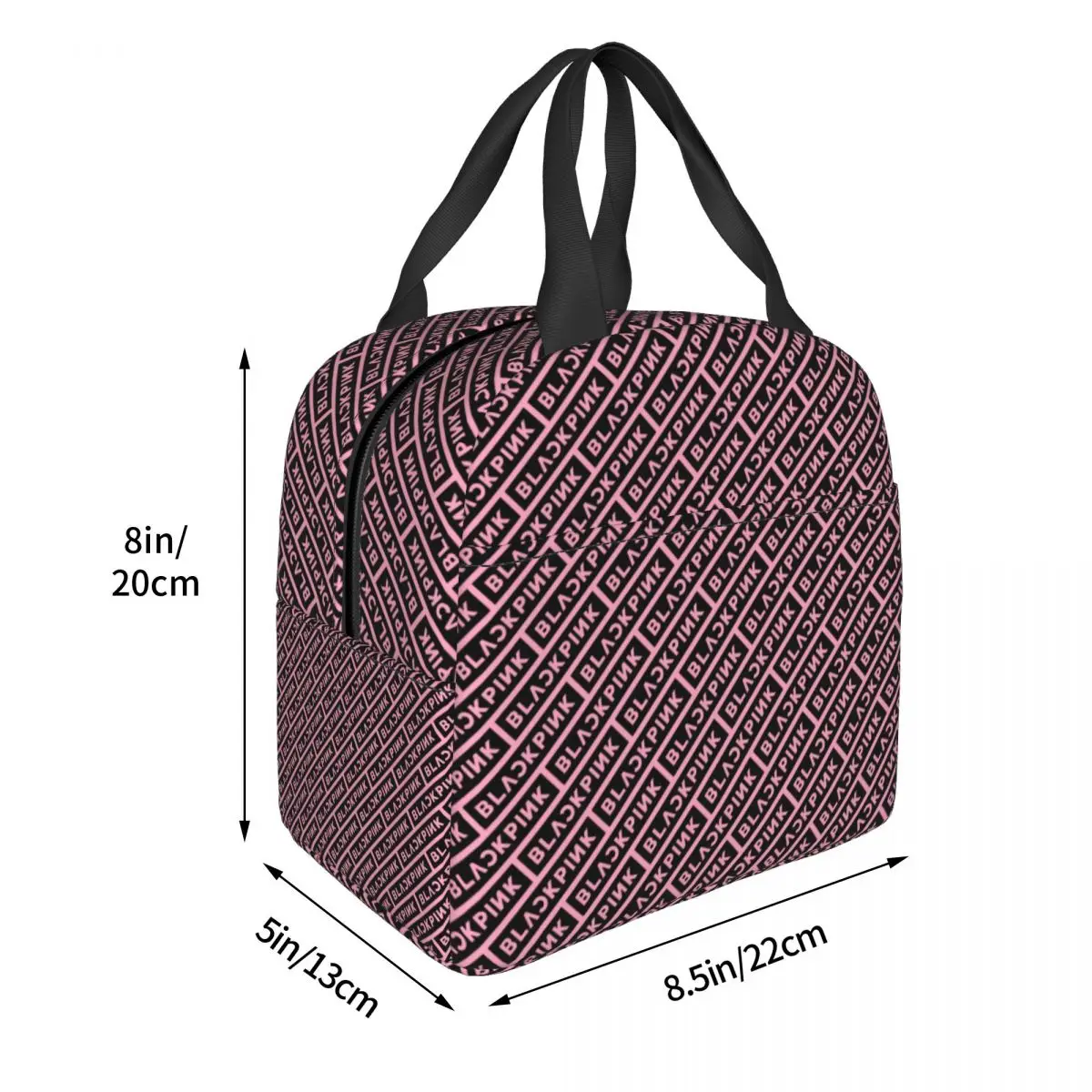Lunch Bag Cooler Bag Black Pink Kpop Star Girl Group Insulated Lunch Bags Camping Travel Waterproof Thermal Cooler Bento Box Women Kids