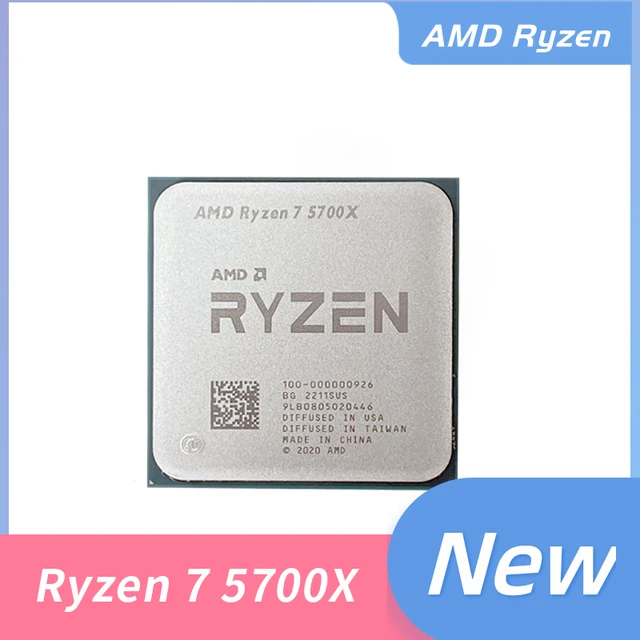 NEW AMD Ryzen 7 5700X R7 5700X 3.4 GHz Eight-Core 16-Thread CPU Processor  7NM L3=32M 100-000000926 Socket AM4 No Fan