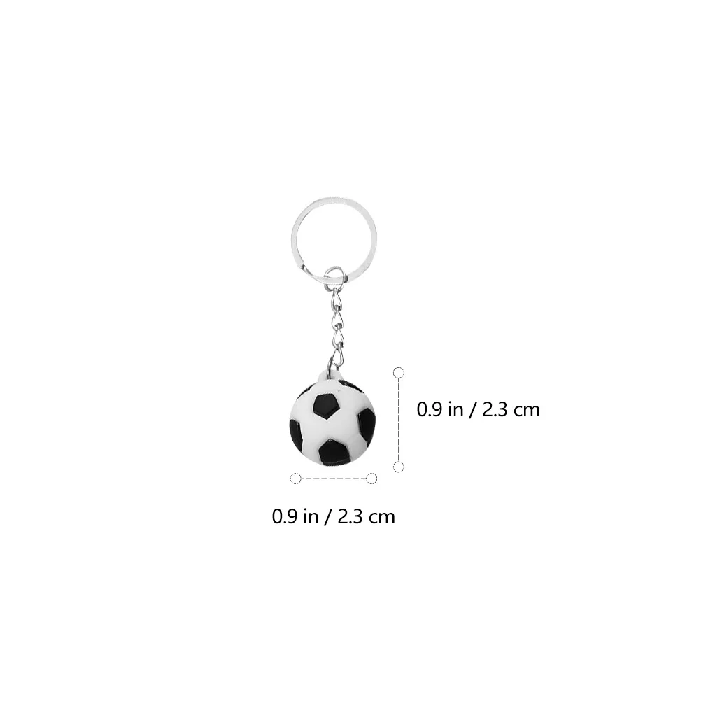 40 Pcs Keychain Simulation Football Pendant During Gift Hanging Decoration Sports Charm Durings Metal Model