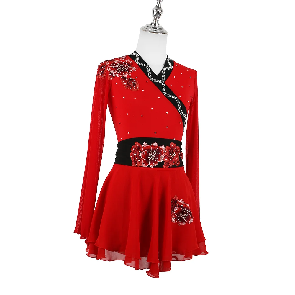 japanese skater dress Figure Skating Dress Women Ice Skating Rhinestones Competition Japanese  Style