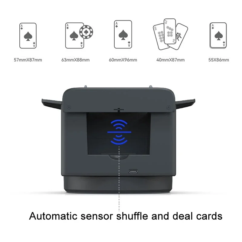 Card Shuffle Dealer Machine 360&deg; Rotating Automatic 2 In 1 Playing Cards Shuffling Dealing Tool Party Games Poker Device card shuffling tool