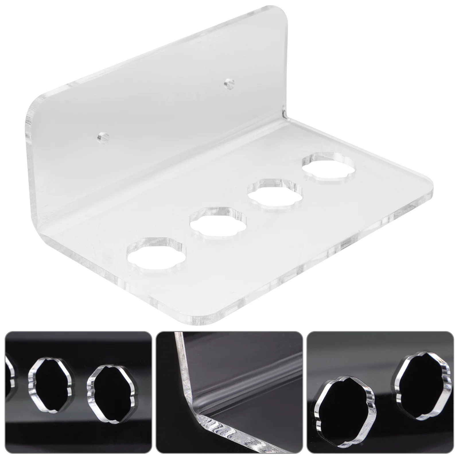 

Acrylic Wall Mounted Scissors Holder Rack 6-Slot Shear Holder Hairdresser Scissor Comb Holder