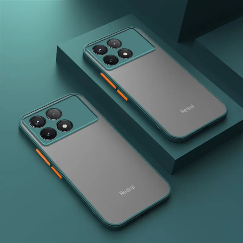 Neue luxuriöse matte transparente telefon abdeckung für xiaomi poco x6 pro 5g fall redmi note 13 12 11 4g 10 9 dünne stoß feste stoßstange – Detail 13