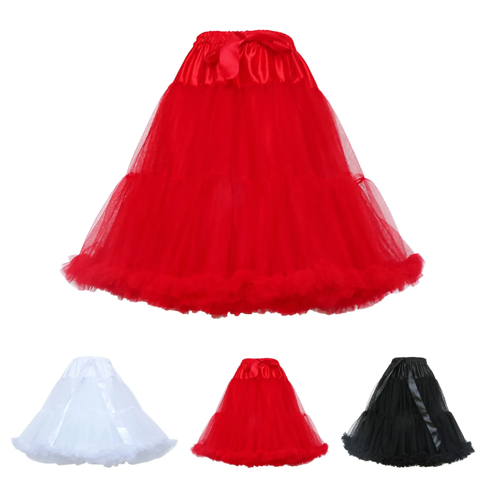 

Lolita Cosplay Petticoats Tutu Skirts Adult Puffy Mini Skirt Sweet Girl Layered Tulle Ballet Dance Skirt Women Underskirt