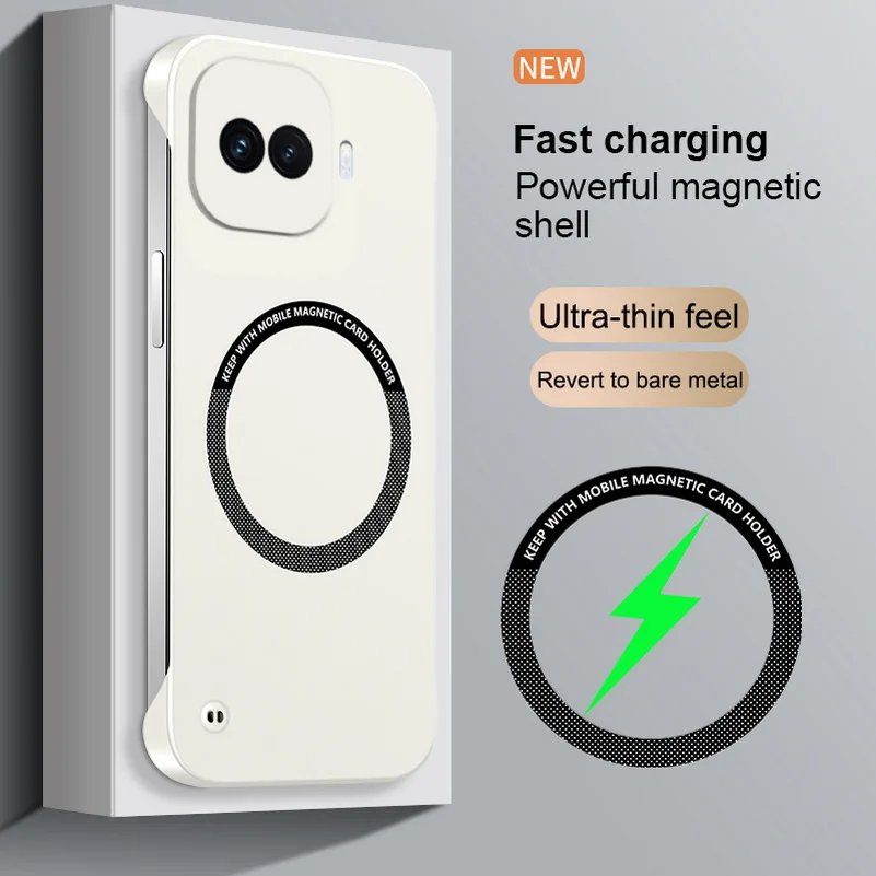 Sleek Magnetic Ring Cover - Ultra-thin Frameless Phone Case