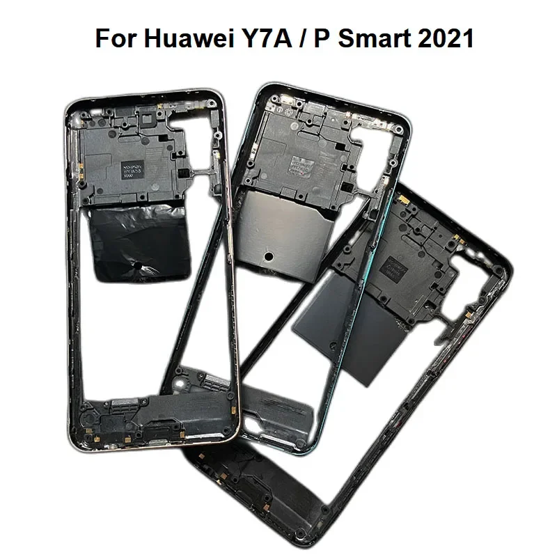 

Новинка для Huawei Y7A / P Smart 2021 средняя рамка Передняя Задняя рамка пластина Корпус Лицевая панель Поддержка ЖК