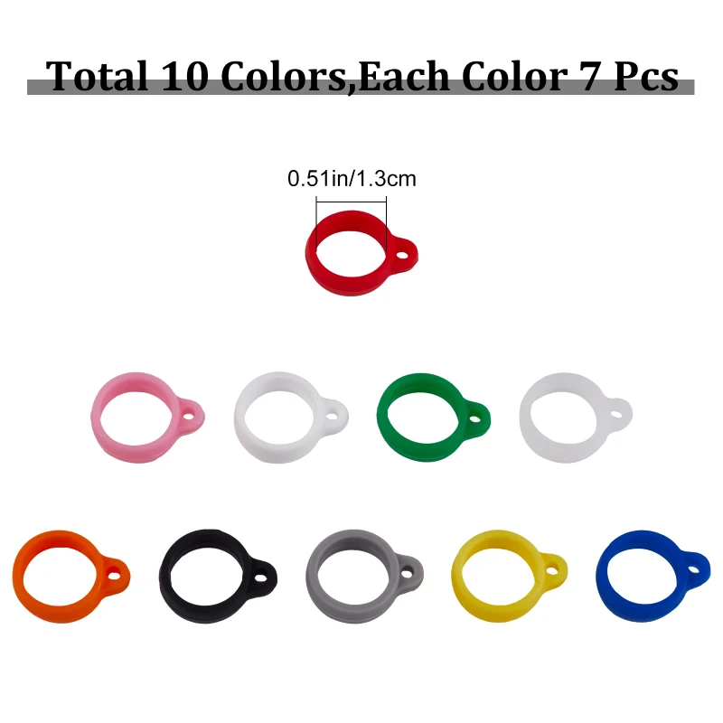 Anelli In Silicone Anti-Smarrimento - Kit 60 Pezzi Per Cinturini E Portachiavi - Foto 6