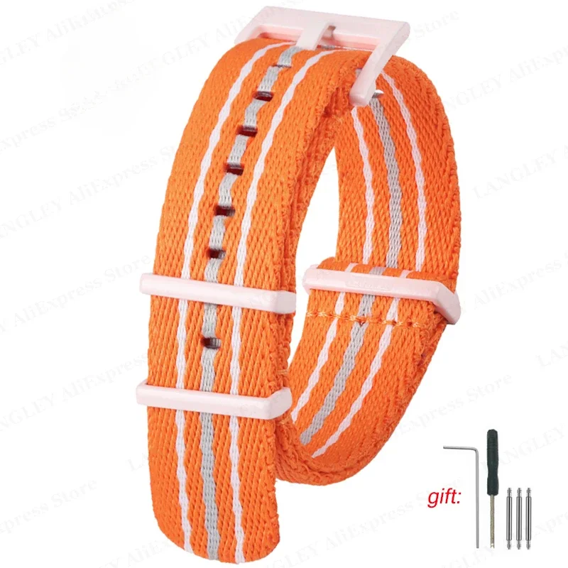 Versatile Nylon Watch Strap in Classic Black - 22mm, Ideal for Sports and Casual Wear