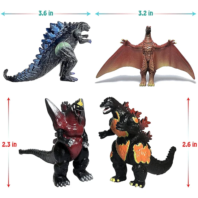 10pc Godzilla Toys Movable Joint Action Figures King of The Monsters Mini Dinosaur Mothra Imago Burning Heisei Mecha Boys Toy 2