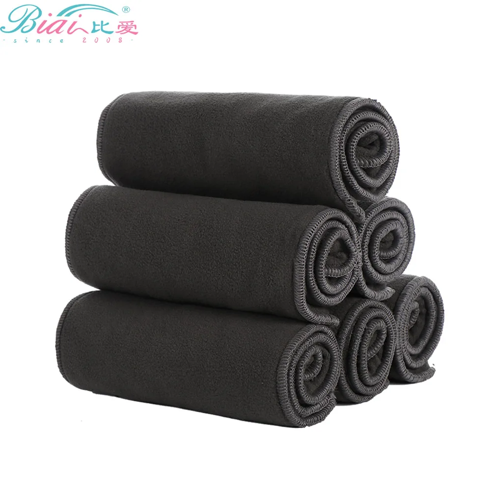 Reusable Diapers 1pc/3pcs/5pcs Five-layer Washable Bamboo Charcoal Adult Insert