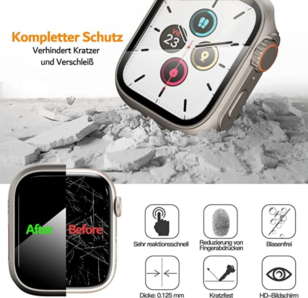 Tempered Glass Screen Protector Case with Interchangeable Ultra Bumper