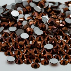 Crystal Rhinestones Collection - Non Hot Fix Flat Back Decorative Gems for Nails & Fabric Embellishments (Rose Gold)