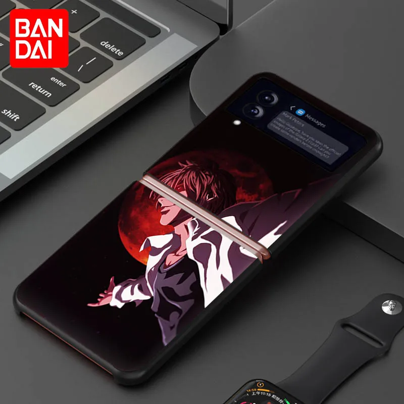 Phone Case For Samsung Galaxy Z Flip 3 5G zflip Black Hard Case Death Note Anime Printing Protection Cover For Z Flip3 zflip3 samsung flip3 case