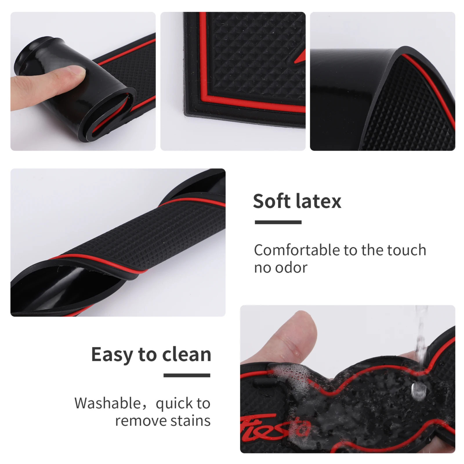 Auto Door Groove Pad Car Antipolvere Gate Slot Cuscini Car Interior Dcoration Mat Per Ford Fiesta 09-14