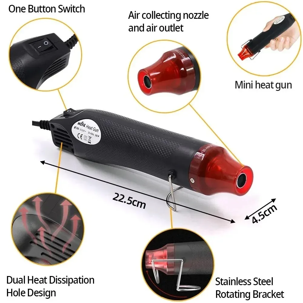 Manual Hot Air Gun DIY Tool Electric Hot Air Gun Welding Temperature Process Hair Dryer Heating Tool
