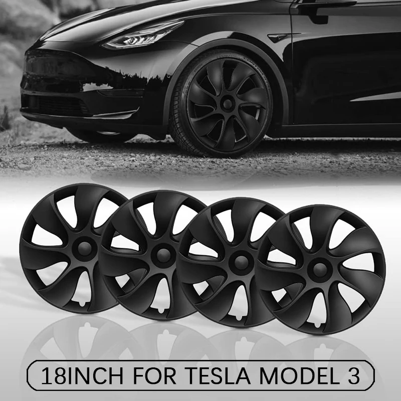 4 stücke Auto Center Caps Radkappen Abdeckung Aero Räder Felgen Kappe Kits  für Tesla Modell 3 Auto Zubehör - AliExpress