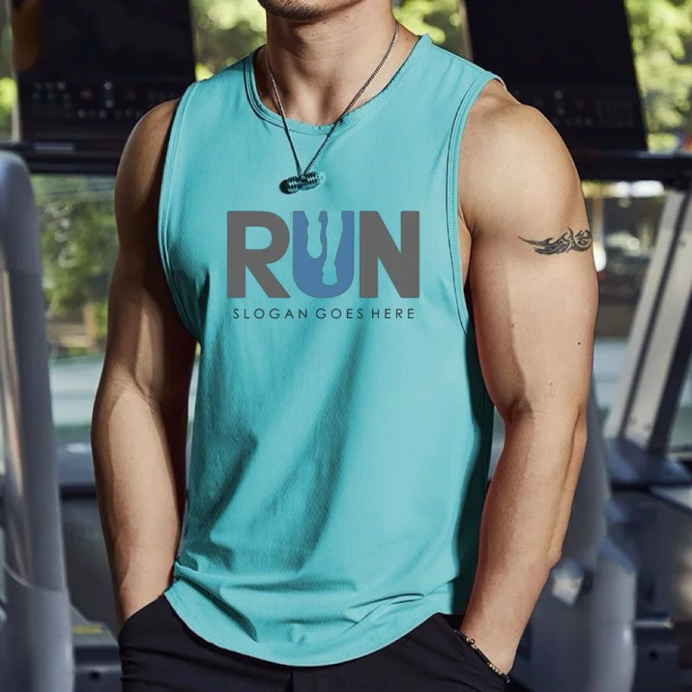 Men's Quick-Dry Sleeveless Sports Tank Top Sd4bd740923774abab3b37356b308550bq