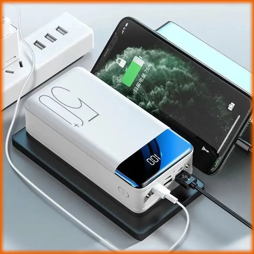 100000mAh Large Capacity Power Bank Mobile Phone Super Fast Charging Power Bank Tablet Phone External Power Supply