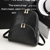 2024 New PU Backpack Trendy Casual Wild Backpack Female Models Bags School Backpack Korean Version of The Embroidered Backpack 1