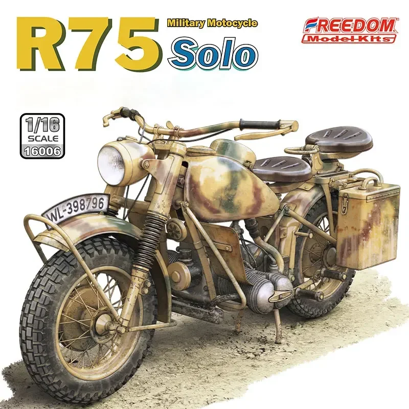 Freedom Assembling Model Kit F16006 German R75 military Motorcycle Solo ...
