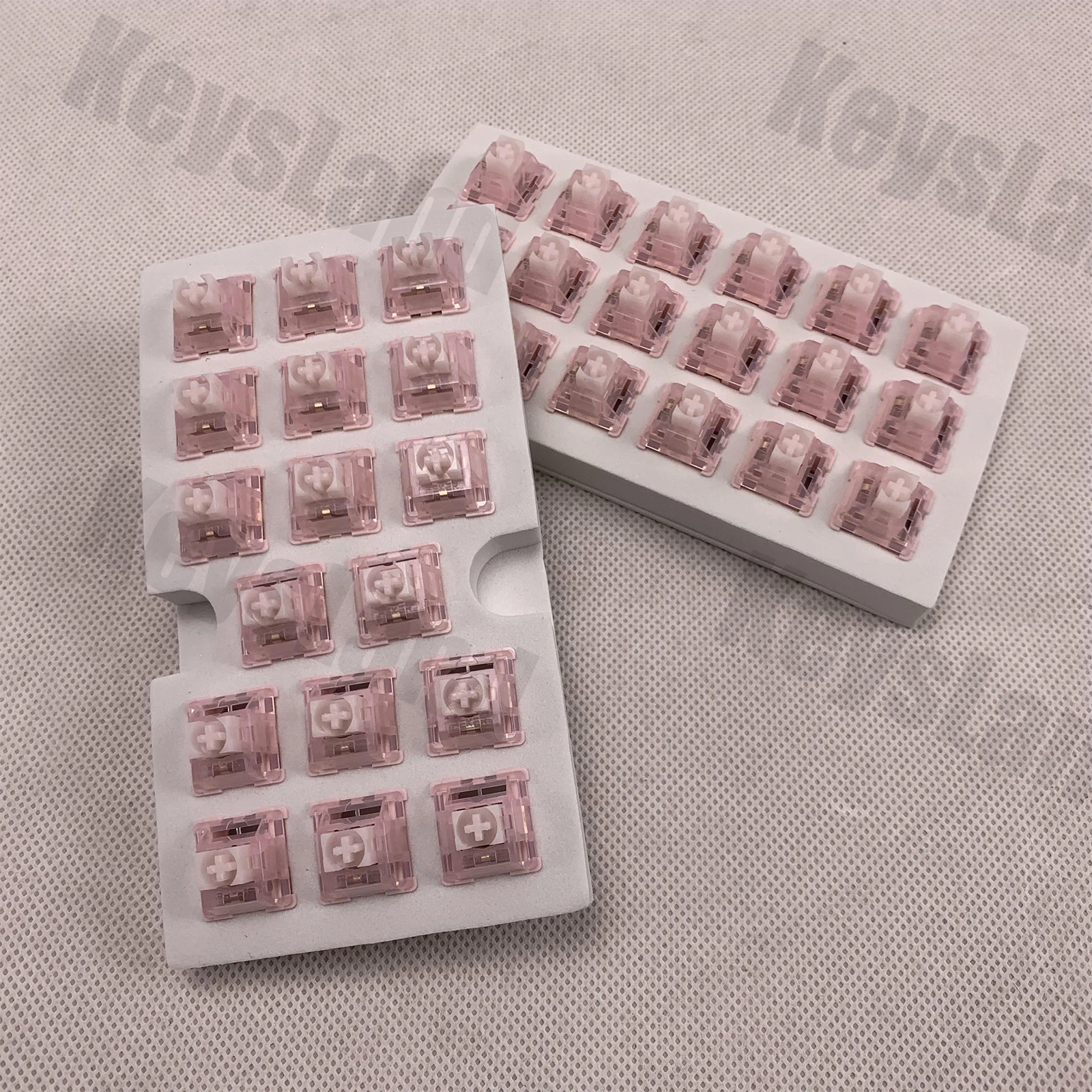 Feker-interruptores de Teclado Mecânico Linear Aphonia Slient Pink Pins 45g Hotswappable Cherry mx Personalizado 35 Pcs - Imagem 6