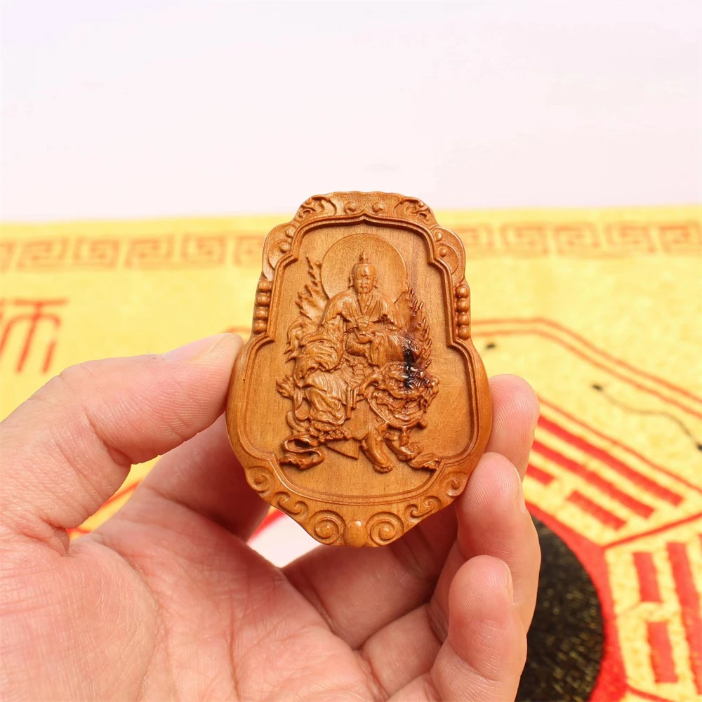 

Old jujube wood, Taiyi real person pendant, safe and sound pendant, handmade wooden handicrafts, exquisite carving pendant