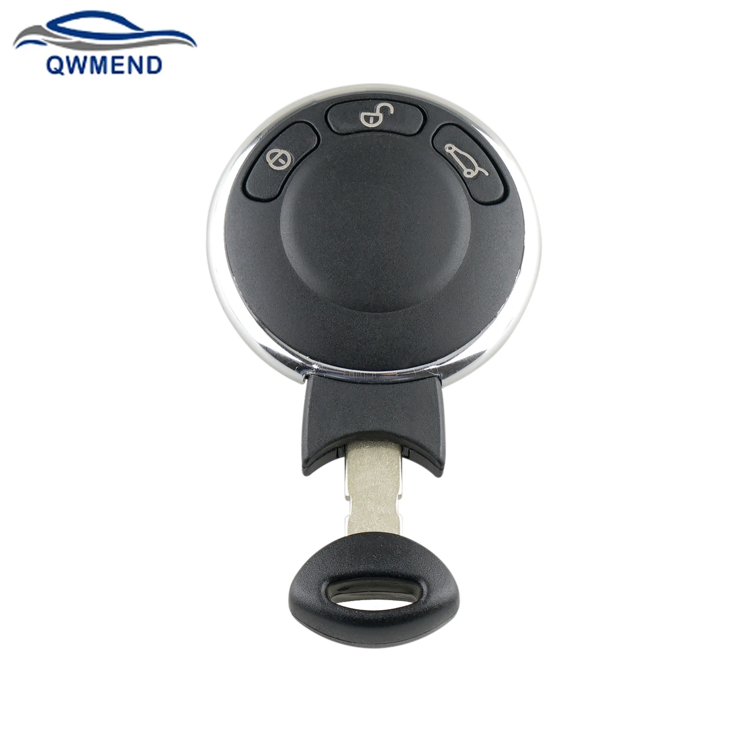 

QWMEND 3Button Car Remote Smart Key Shell Fob For BMW Mini Cooper R56 Replacement Remote Key Case Cover Uncut Blade