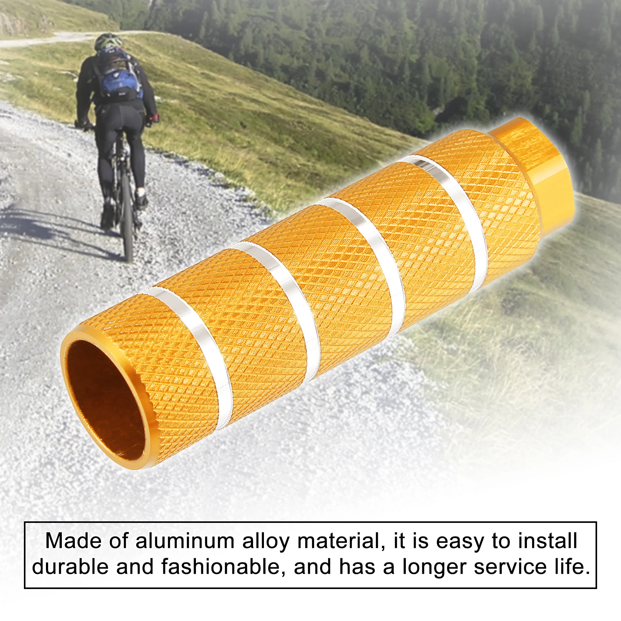 Shwsed Bike Pegs, Aluminum Anti-Skid BMX Bicycle Foot Pegs For