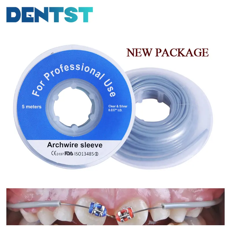 

1 Roll Orthodontic Elastic Archwire Sleeve Tubing Ortodoncia Dental Wire Protect SleeveTubing Rotary Torsion Pad for Brackets