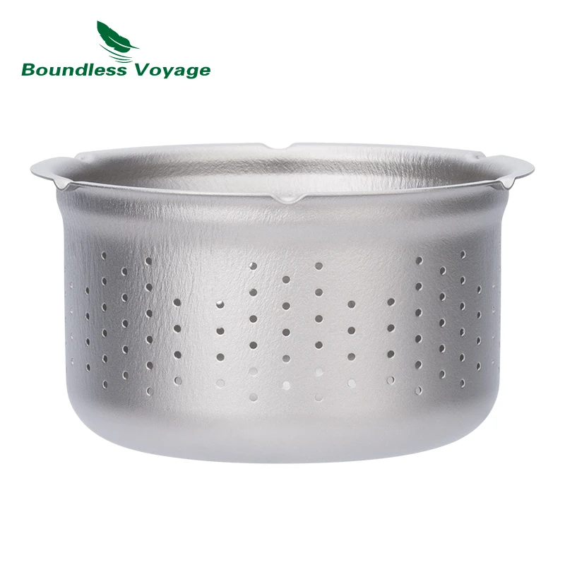 Boundless Voyage 티타늄 가이완 티팟 컵, 뚜껑 및 필터가 있는 이중층 차 메이커, 초경량 쿵푸 차 세트, 쌓을 수 있는 머그잔