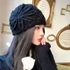 Autumn and Winter Hats, Fashion Korean  Style Rabbit Hair Wool Hats, Middle-aged Mothers, Plush and Thickened Ear Protection 3