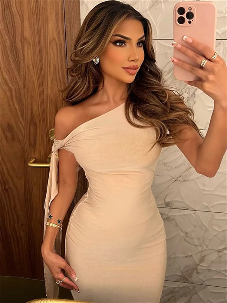Off-Shoulder Patchwork Slim Dress Women's Bandage Sleeveless Backless Fashion Elegant Party Dress New Female Long Dress