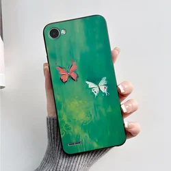Marble Slim Silicone Soft TPU Protective Phone Case Cover for LG Q6 (K01)