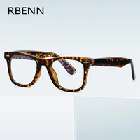 RBENN nouveau classique Anti lumière bleue lunettes de lecture hommes femmes mode Rivet carré presbytie lunettes lecteurs d'ordinateur + 1.5 1.75 1