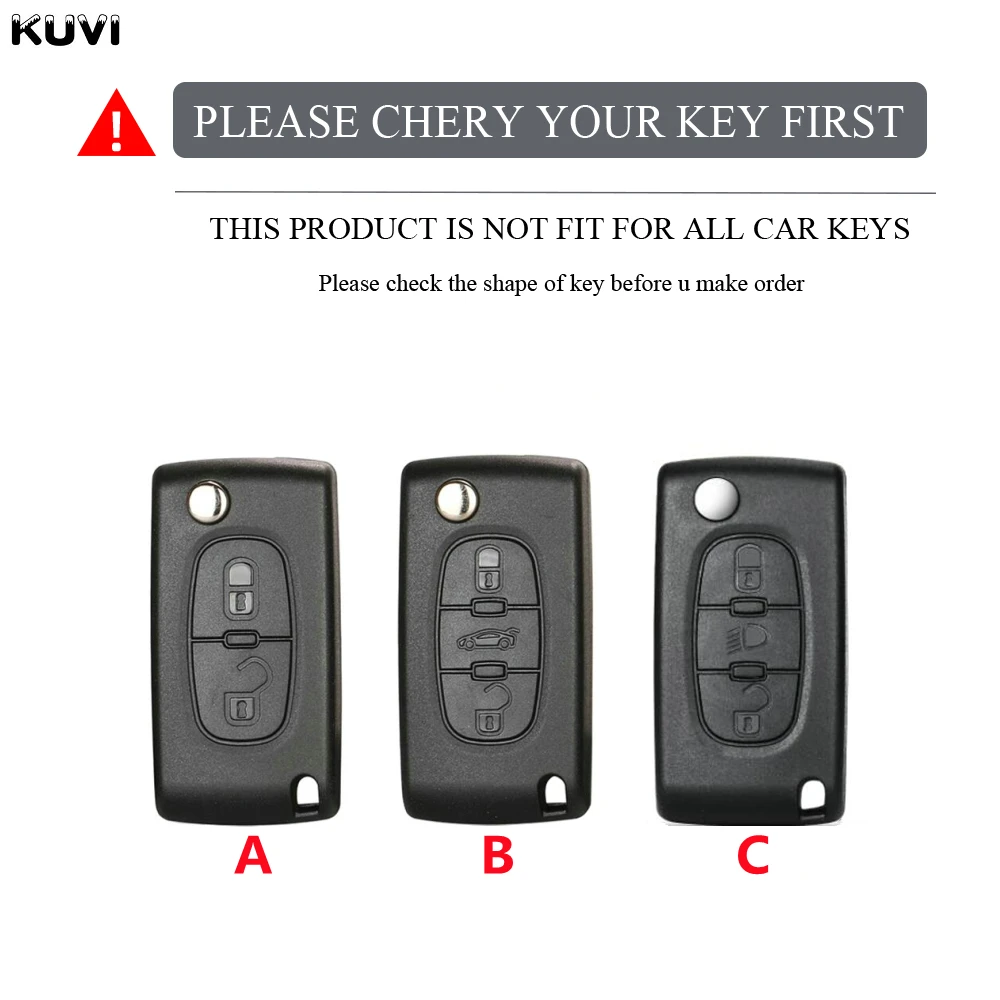Key Case Cover Fashion TPU Car Flip Key Case Cover Bag For Peugeot 107 207 307 308 407 607 3008 5008 Citroen Xsara Picasso C5 C6 C8 Accessories