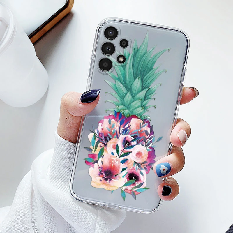 Floral Transparent Soft Silicone Phone Case - Flower TPU Cover